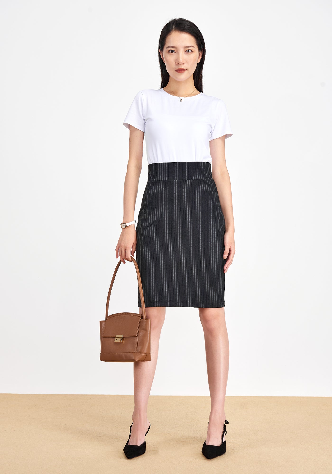Stretch Pencil Skirt