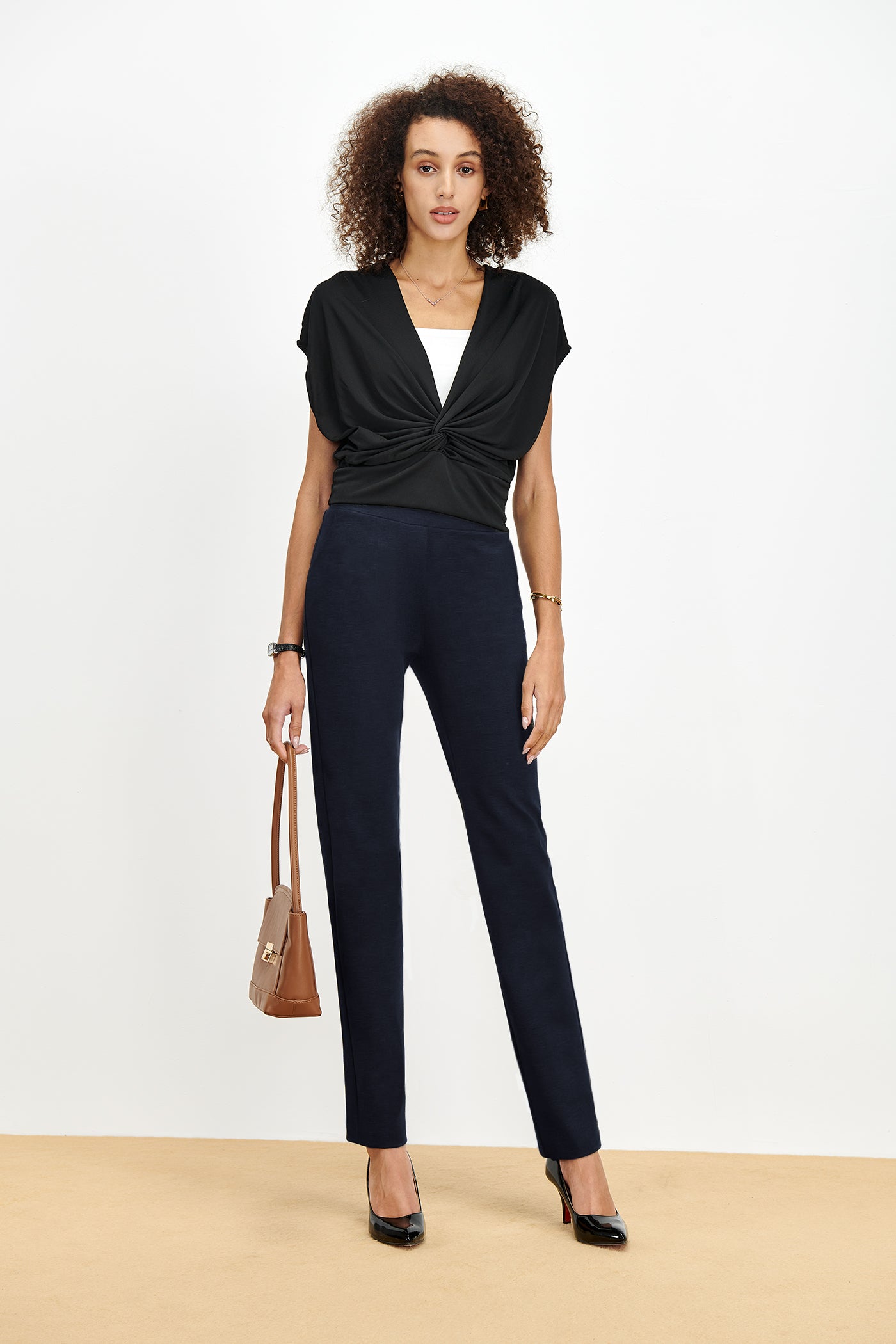 Straight-Leg 2 Buttons Pants