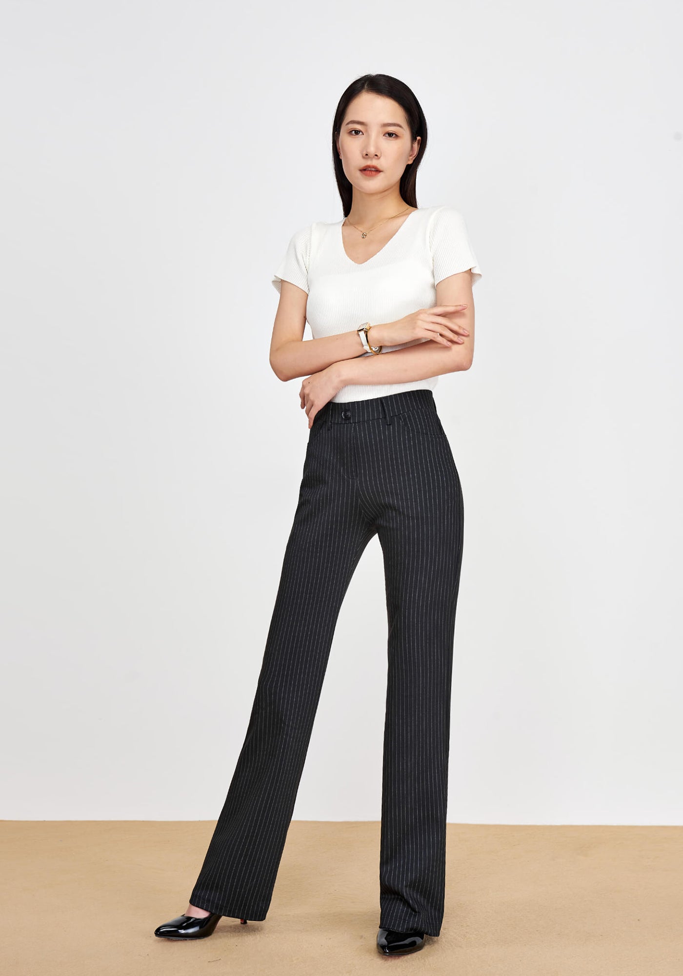 TAPATA Flare 4 Pockets Pants XXL / Pinstripe / 34" TAPATA Flare 4 Pockets Pants XXL / Pinstripe / 34"