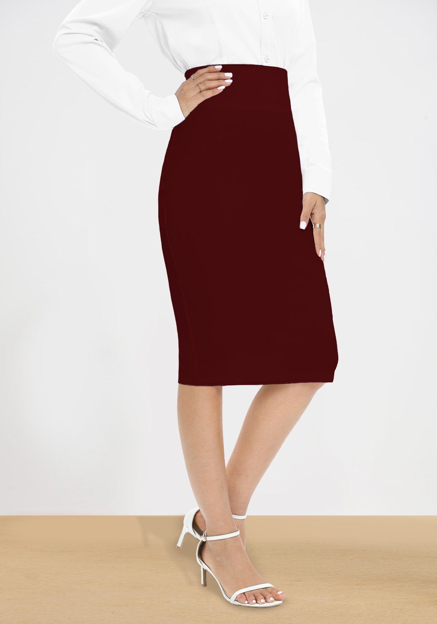 Slit Pencil Skirt