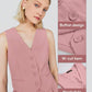 Tapata BIZwear Solid Button Front Vest Blazer Workwear