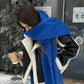 Tapata Women New Plush Tassel Scarf Warm Oversized Shawl, Comfortable For Outdoor Windproof Wear, Simple Versatile Daily Use In Autumn/Winter