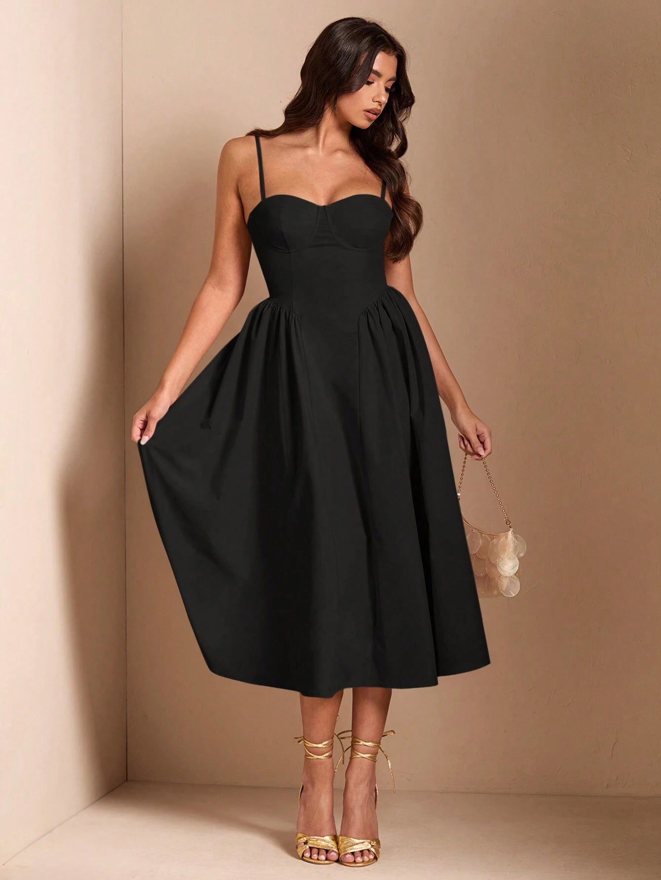 Tapata BAE Elegant Women Spaghetti Strap Long Puffy Dress, Fall Party & Club Wear,Summer Dresses,Sun Dress Spring Clothes Pink / XS Tapata BAE Elegant Women Spaghetti Strap Long Puffy Dress, Fall Party & Club Wear,Summer Dresses,Sun Dress Spring Clothes Pink / XS