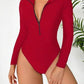 Tapata Swim Minimalist Solid Color One-Piece Swimsuit, For Vacation/Beach, For Summer