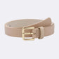Tapata Women's Multipurpose Fashionable Multicolor Pu Belt With Gold Square Buckle For Daily Wear Casual
